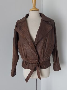 Wilson Brown Leather Belted Women's Jacket
